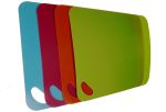4 pack Large Flexible Plastic Cutting Boards Set with Handle Mat board for use with kitchen knife Mats are dishwasher safe on